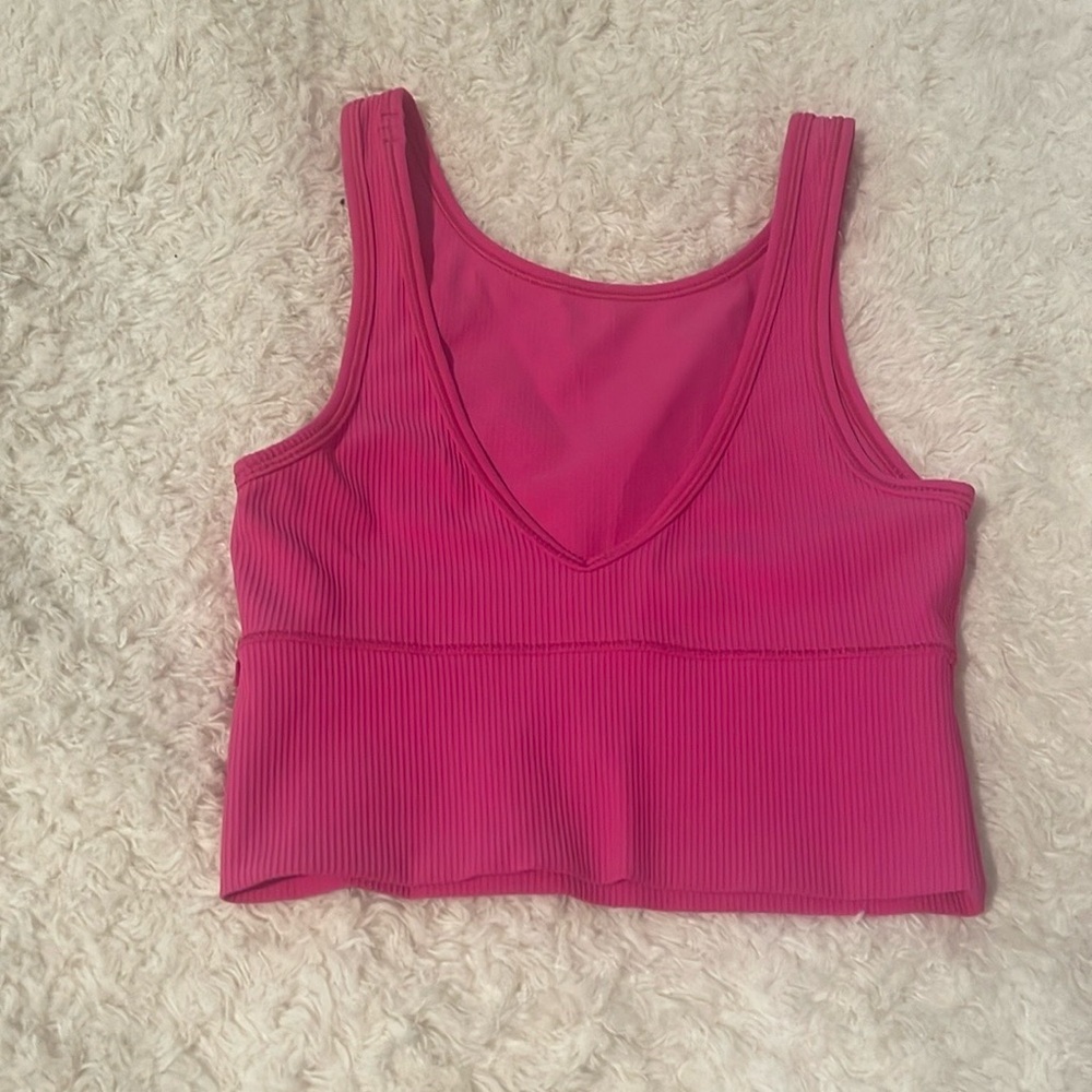 Lululemon power pivot ribbed tank top sonic pink - Picture 8 of 12